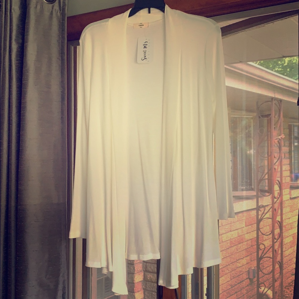White cardigan